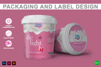 create amazing product packaging or label design in 24 hours