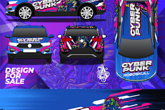 do amazing car wrap, decal, vinyl with vector illustration