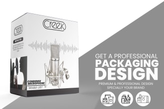 do  pixel perfect packaging box design with die cut, label and pouch