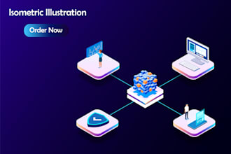 create 3d or isometric infographic illustration in 24 hours