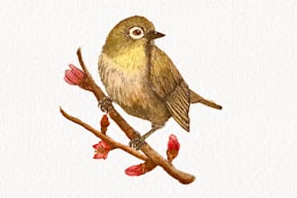 draw animals in realistic style using watercolor