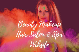 build makeup, hair, beauty salon, and spa website