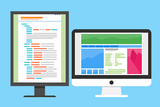 be your front end web developer, html, css, js,bootstrap and react