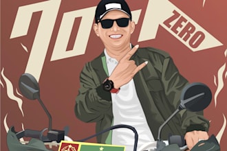 making a vector portrait from your photos in one day