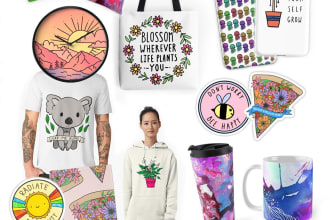 deliver 3k tshirt designs, print on demand for redbubble, merch by amazon etc