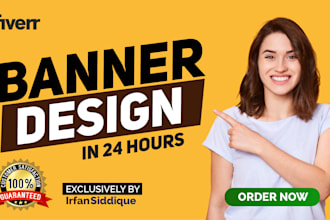 design stunning web banner, and social media banner