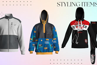 design trendy casual menswear in 3d with realistic renders