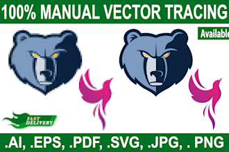 manually trace your images or logo into vector
