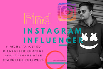 find instagram influencer for your niche