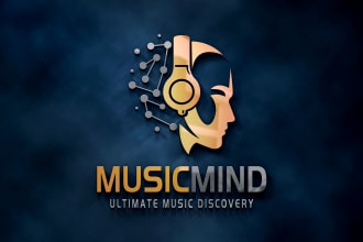 design awesome podcast, dj music, radio, studio logo