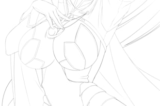 sketch a character or photo into anime style in 1 day