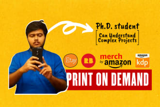 be your virtual assistant for print on demand stores, teespring, etsy, redbubble