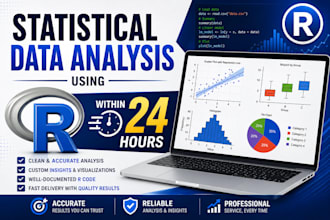 do statistical data analysis using r and deliver within 24 hours