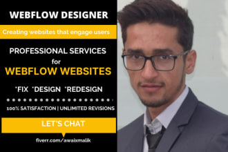 design, redesign, or fix webflow website