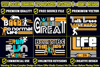 do modern trendy typography graphic t shirt design