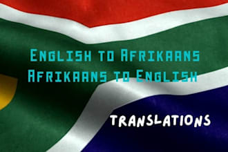 do english afrikaans translations on crowdin 2500 words