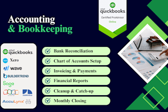 do bookkeeping and accounting in quickbooks and cloud softwares