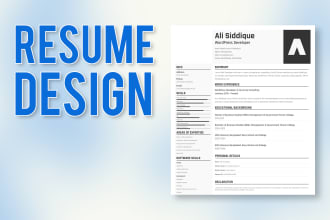 design simple and modern resume, graphic resume, cv redesign