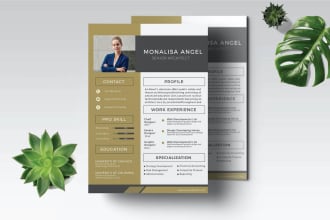 design professional  resume cv and cover letter templates