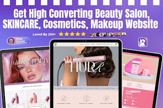 design beauty salon, skincare, makeup, cosmetic, clinic, spa website
