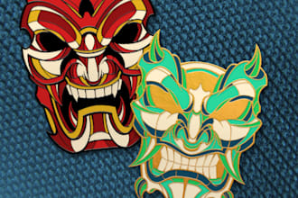 design a lovely and professional enamel pin in 24 hours