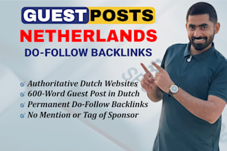 write and publish dutch guest post with do follow backlinks