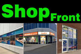 professional design shop front sign and unique window graphics billboards banner