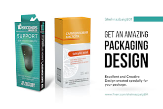 do creative minimal packaging design with mockups