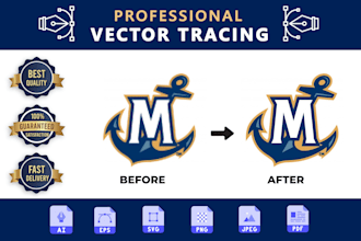 convert logo to vector tracing, redraw, recreate, vectorize image