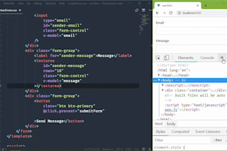 develop front end website with vue js