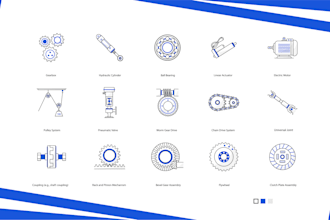 do unique 4 custom icon set design