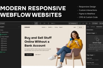design modern webflow website or convert figma to webflow
