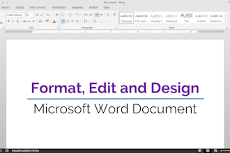 type and format your microsoft word document