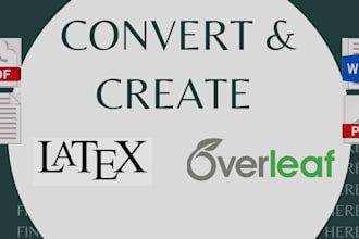 convert any of your documents into latex overleaf