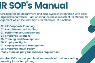 write a customize HR policies and sops for your business