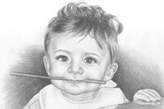 draw realistic pencil sketch portrait from a photo