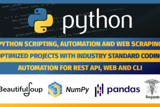 do python scripting, automation, web scraping and similar projects or tasks
