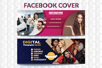 do facebook cover, social media cover  and banner design