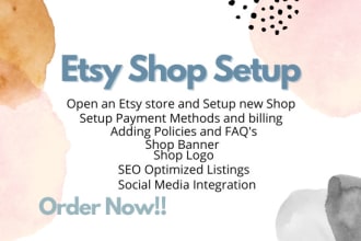 setup your etsy store professionally full etsy setup