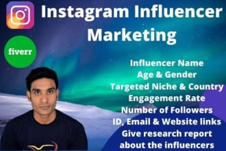 research the best instagram, tiktok, youtube influencer