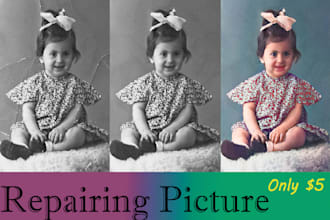 repair, recolor, retouch old photos quick