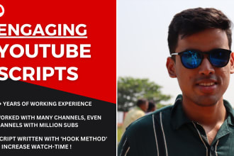 write in depth researched youtube scripts for detailed topics