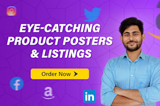 design attractive product posters and product listings