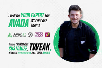 be your expert for wordpress avada theme or avada builder fusion builder