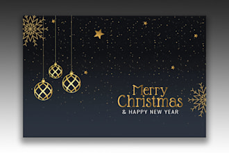 design unique christmas and invitation card