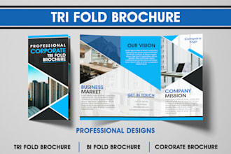 design corporate brochure, trifold, bifold, booklet and catalogue