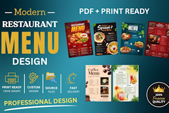make professional restaurant menu and brochure design