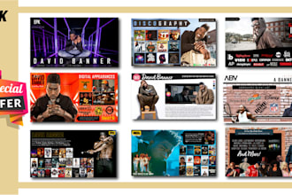 design professional flyer, onesheet, broachers, epk with enabled links