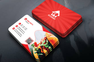 design restaurant business card in 24 hrs