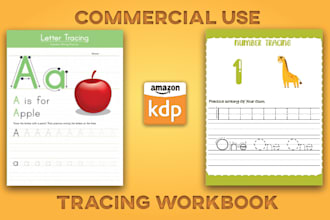 custom letter tracing handwriting activity book for kids